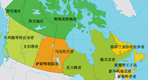 overseastudent.ca 龙在天涯网 加拿大地理区划