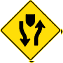 标志: 分叉公路在前