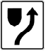 标志: 靠安全岛的右面驶过