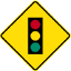标志:交通灯在前