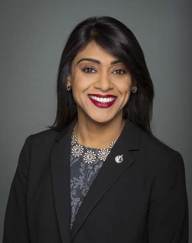 The Honourable Bardish Chagger, Leader of the Government in the House of Commons and Minister of Small Business and Tourism