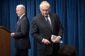 Secretary of State Rex W. Tillerson, right, and Attorney General Jeff Sessions discussed President Trump’s revised travel ban this month. Mr. Tillerson gave all American embassies orders last week instructing consular officials to broadly increase scrutiny of visa applicants. Credit Stephen Crowley/The New York Times WASHINGTON — The Trump administration is